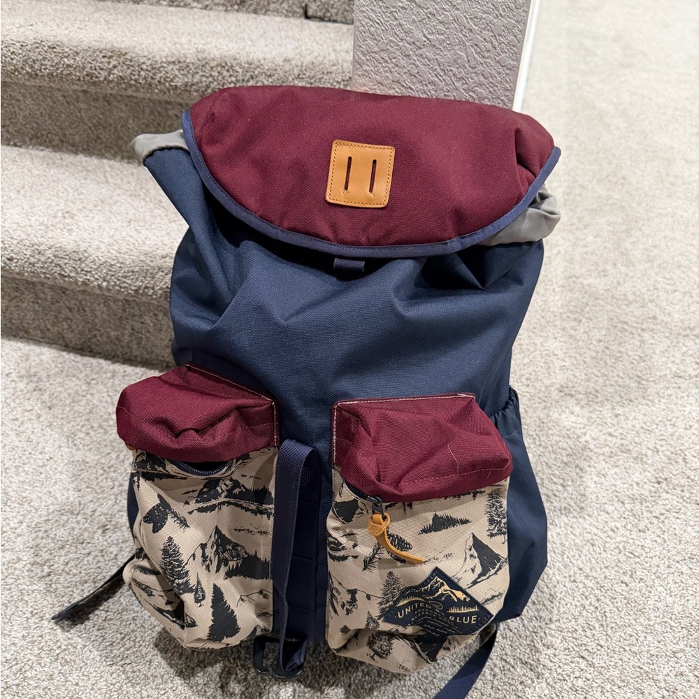 United By Blue Navy and Maroon Backpack